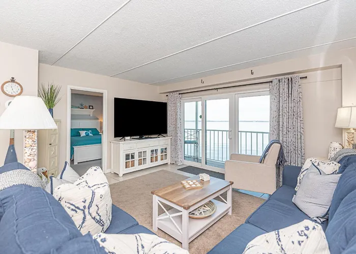 Ocean City Bayfront Condo Balcony, Stunning Views, Perfect For Relaxation